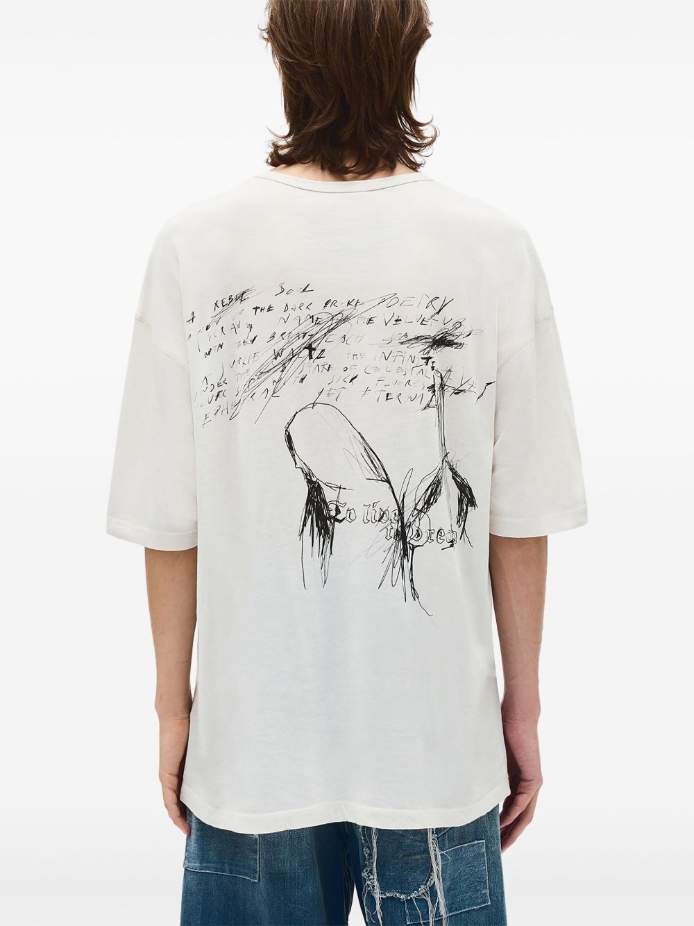 Sketchbook-print T-shirt - 4