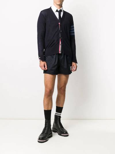 Thom Browne drawcord waistband rugby shorts outlook