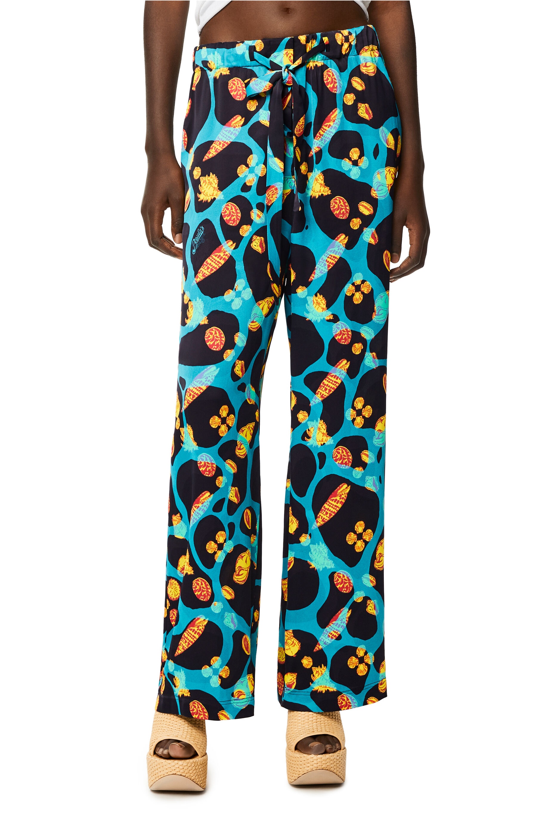 Shell print trousers in viscose - 3
