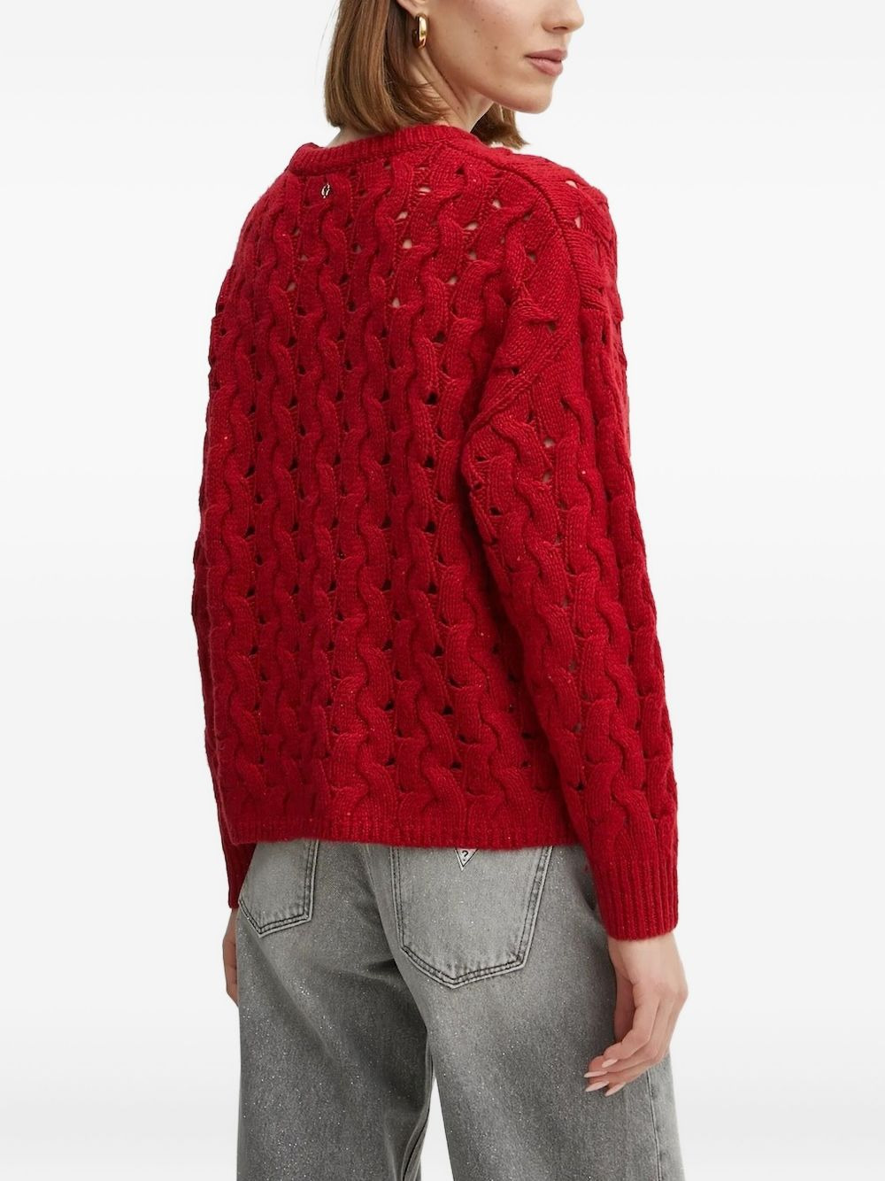 cable-knit jumper - 2