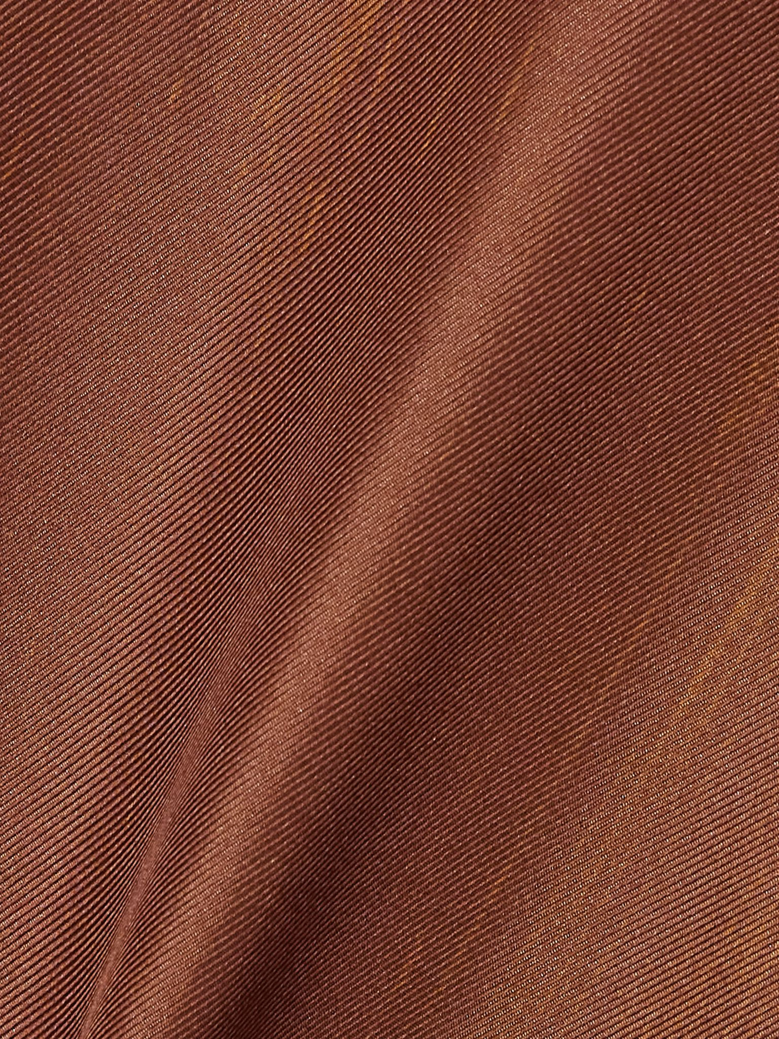 Amaya belted silk satin-twill dress Brown - 4