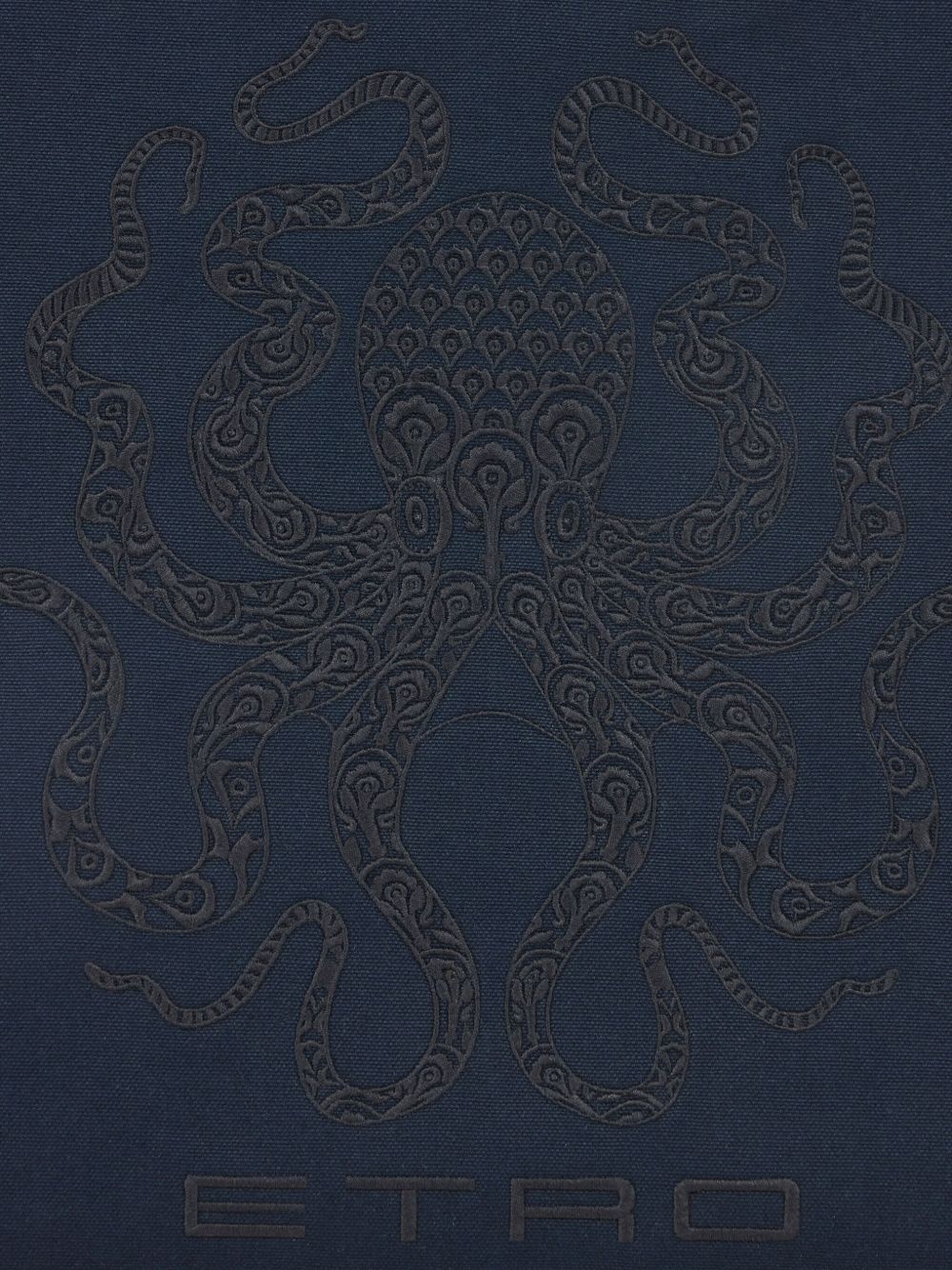 Octopus-embroidered tote bag - 5