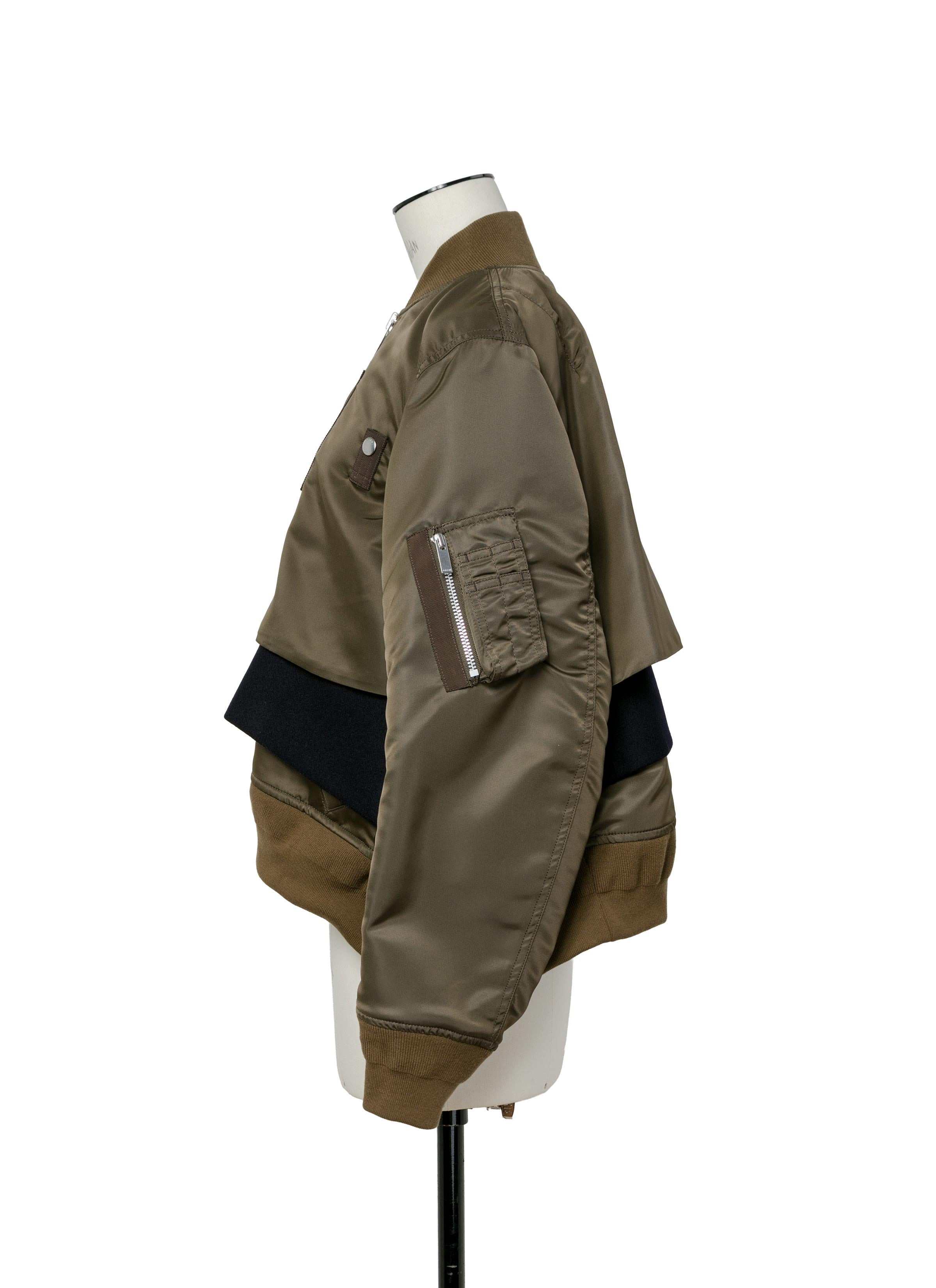 Nylon Twill x Wool Melton Blouson - 3