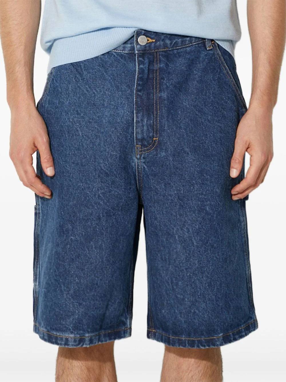 icecream-patch denim shorts - 1