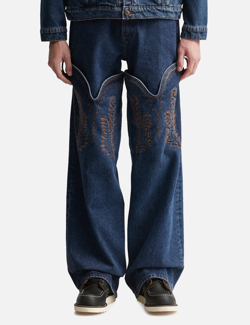 Y/Project Cowboy 높은 커프 청바지 outlook