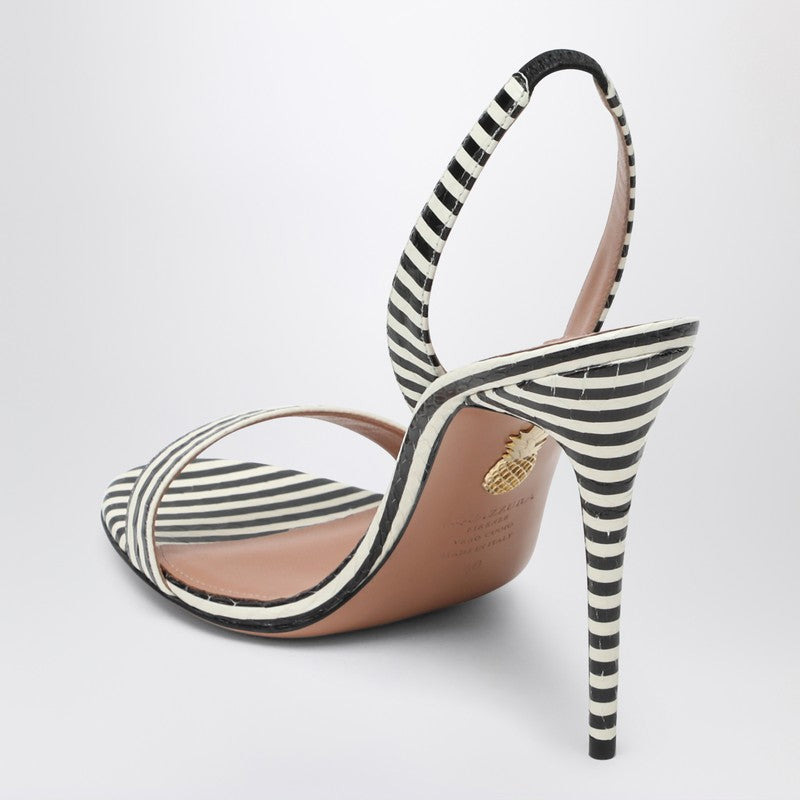 SO NUDE 105 WHITE AND BLACK SANDALS - 2