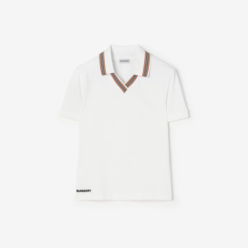 Icon Stripe Stretch Cotton Polo Shirt 1