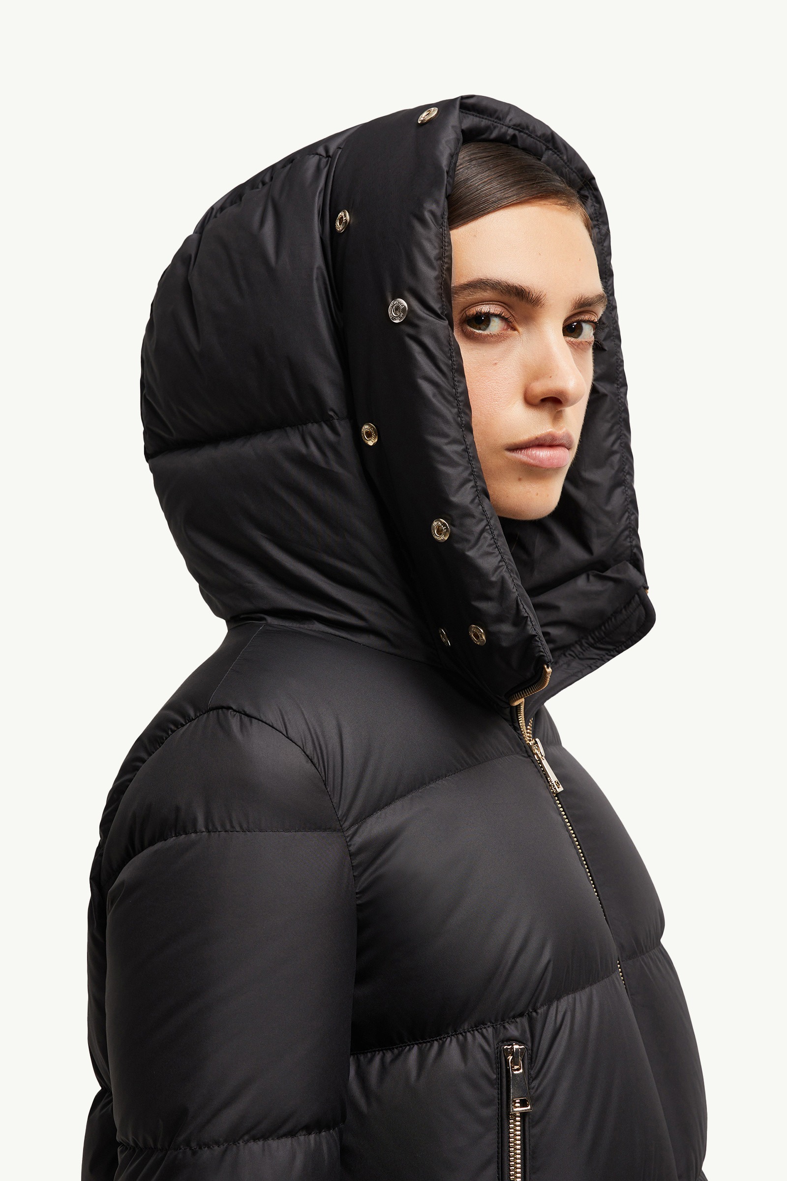 Laichefur Hooded Shearling-Trimmed Short Down Jacket - 7