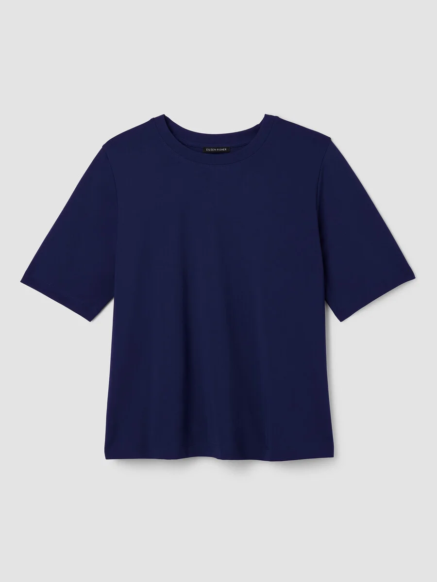 Extra-Fine Ponte Crew Neck Tee - 1