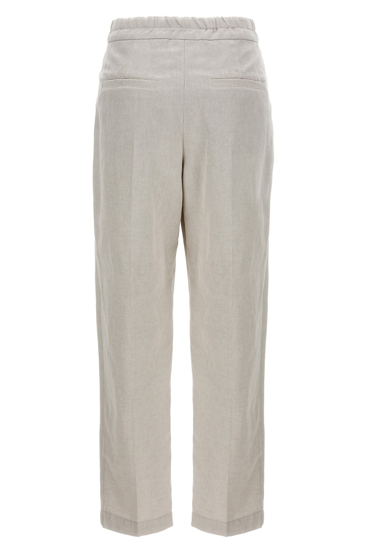 Linen cotton trousers - 3