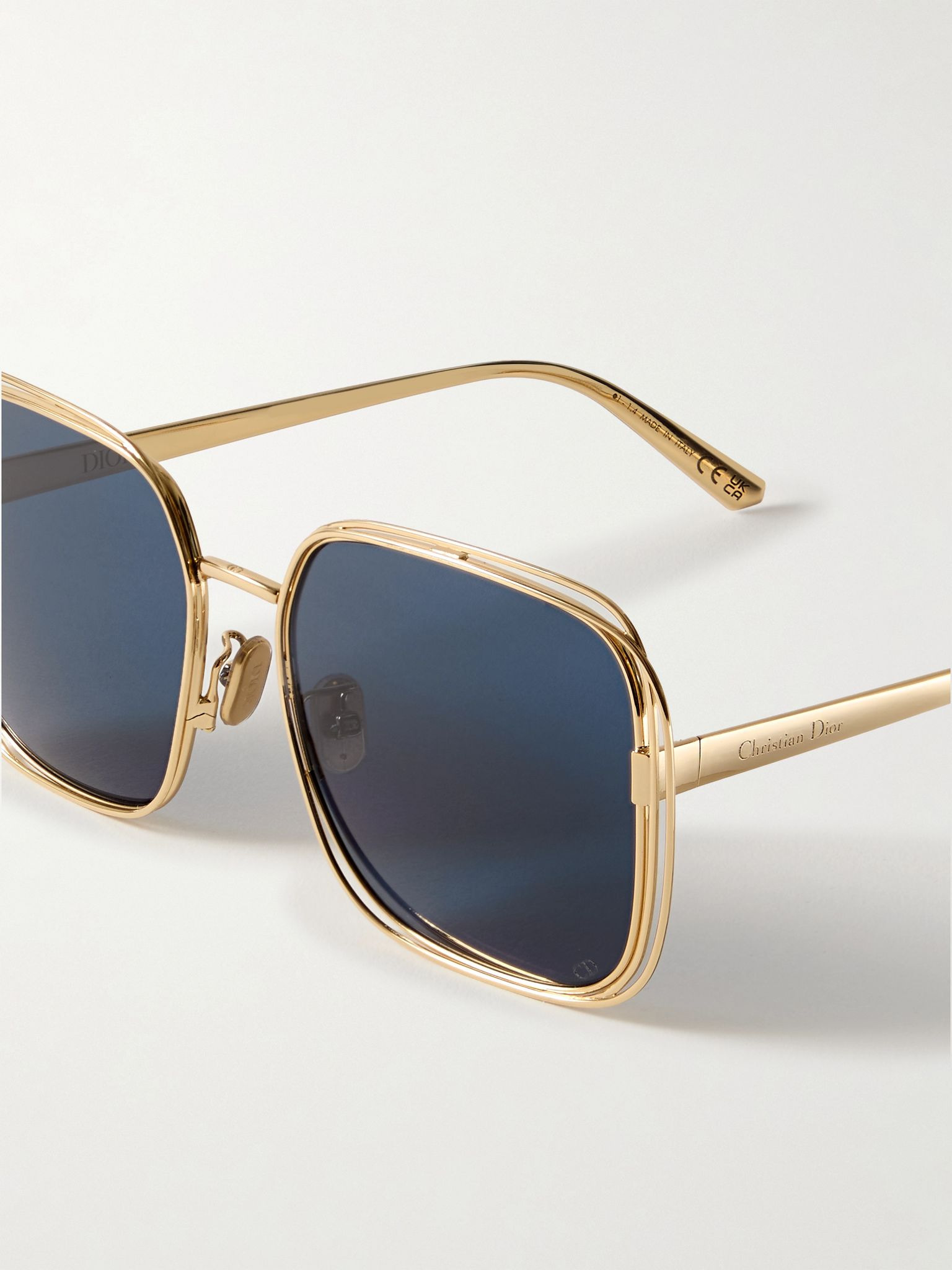Fildior S1U oversized square-frame gold-tone sunglasses Gold - 4