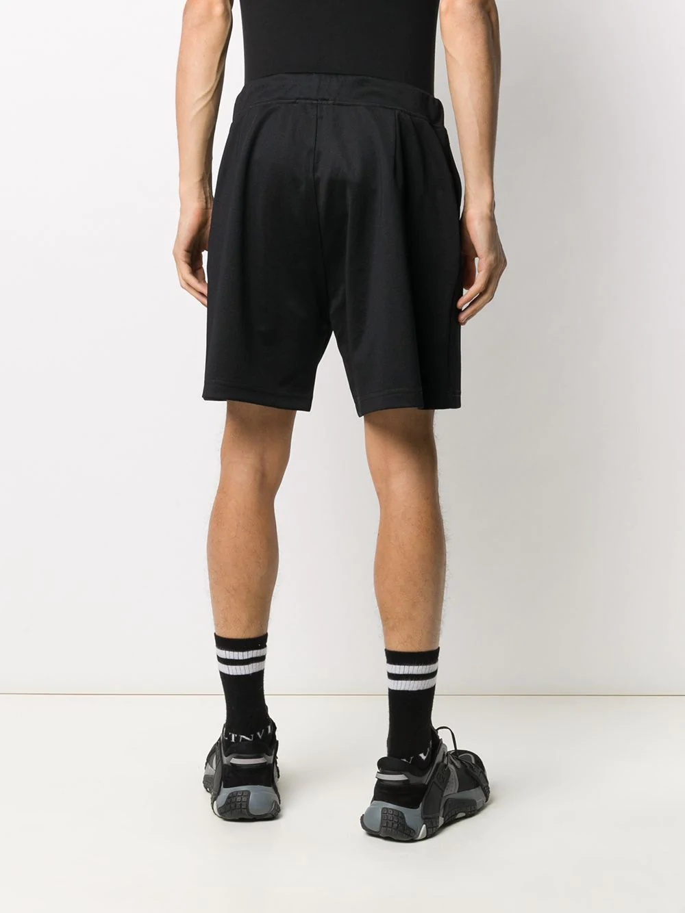 logo-print drawstring track shorts - 4