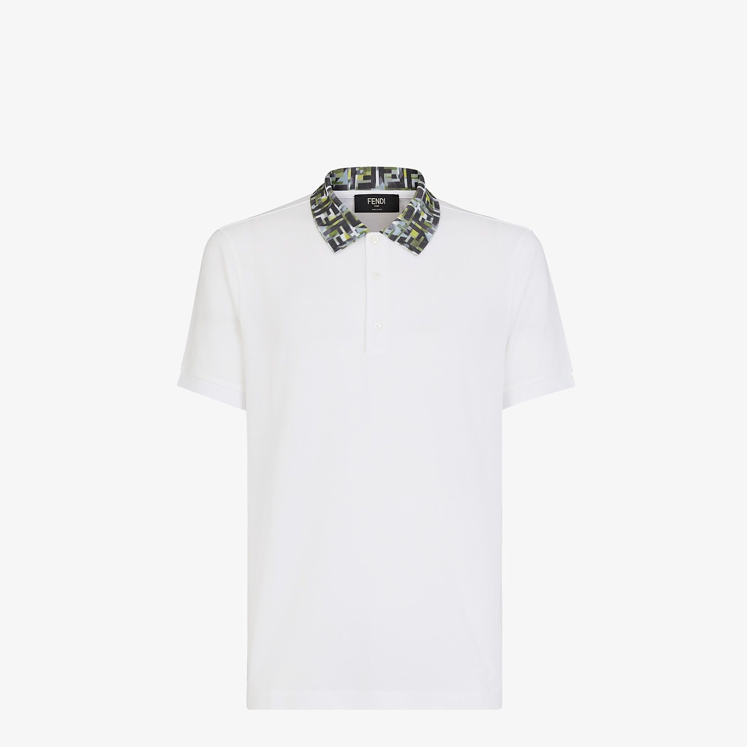 White cotton polo shirt - 1