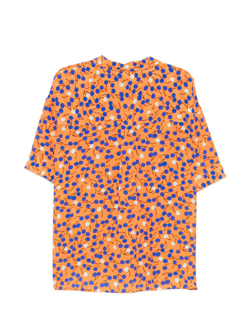 Aspesi cherry-print short-sleeve blouse outlook