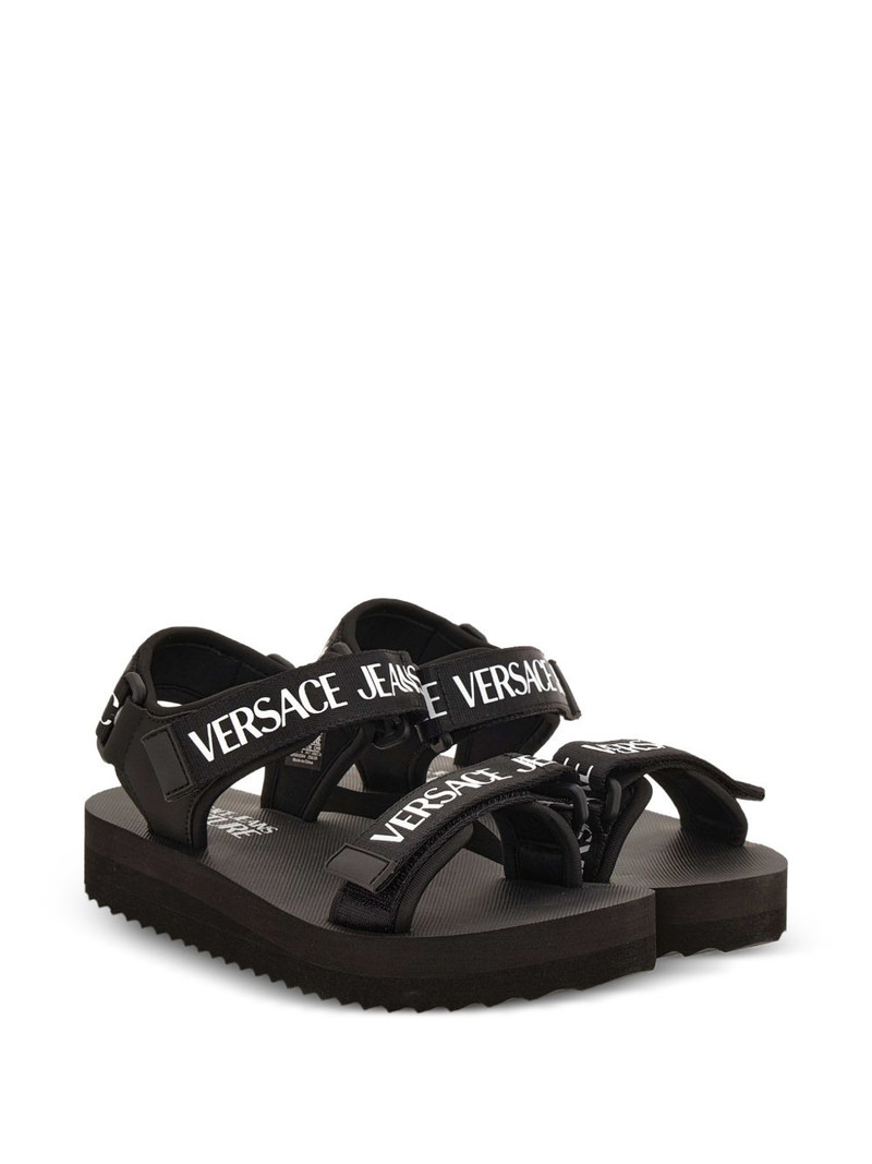VERSACE JEANS COUTURE logo strap sandals outlook