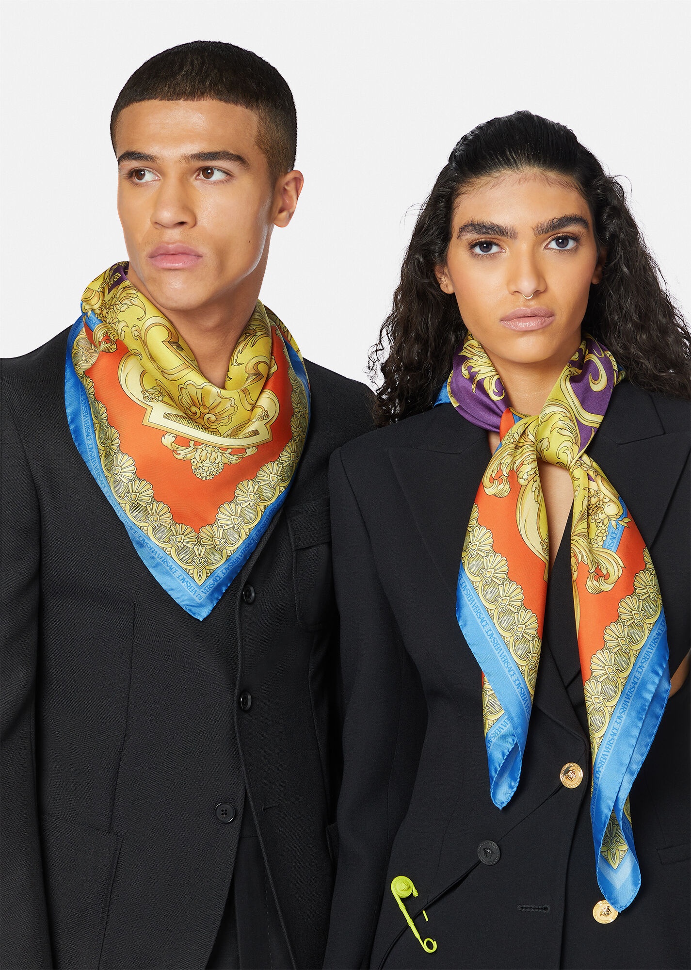 Barocco Goddess Silk Foulard - 3