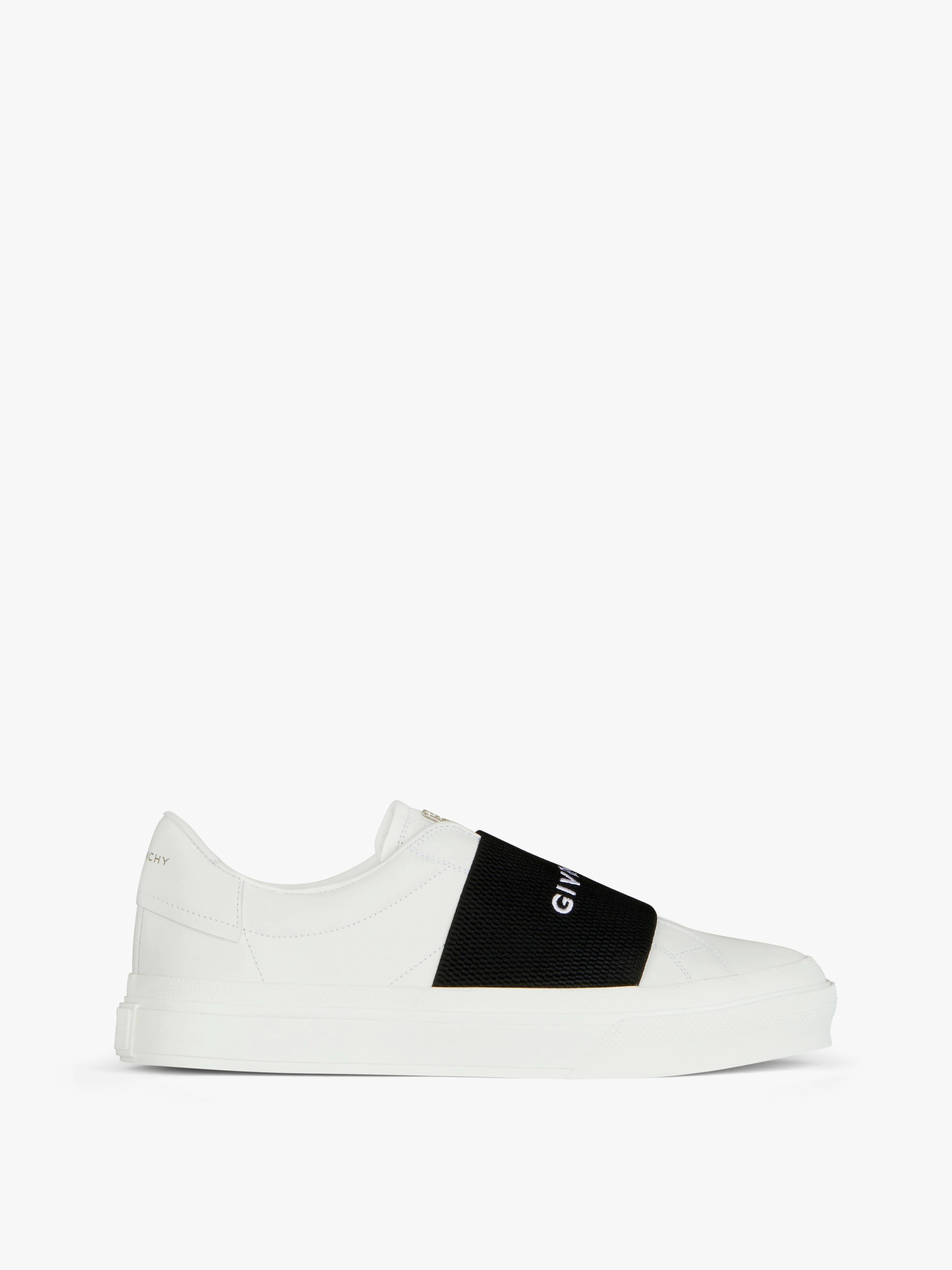 CITY SPORT SNEAKERS IN LEATHER WITH GIVENCHY STRAP - 1