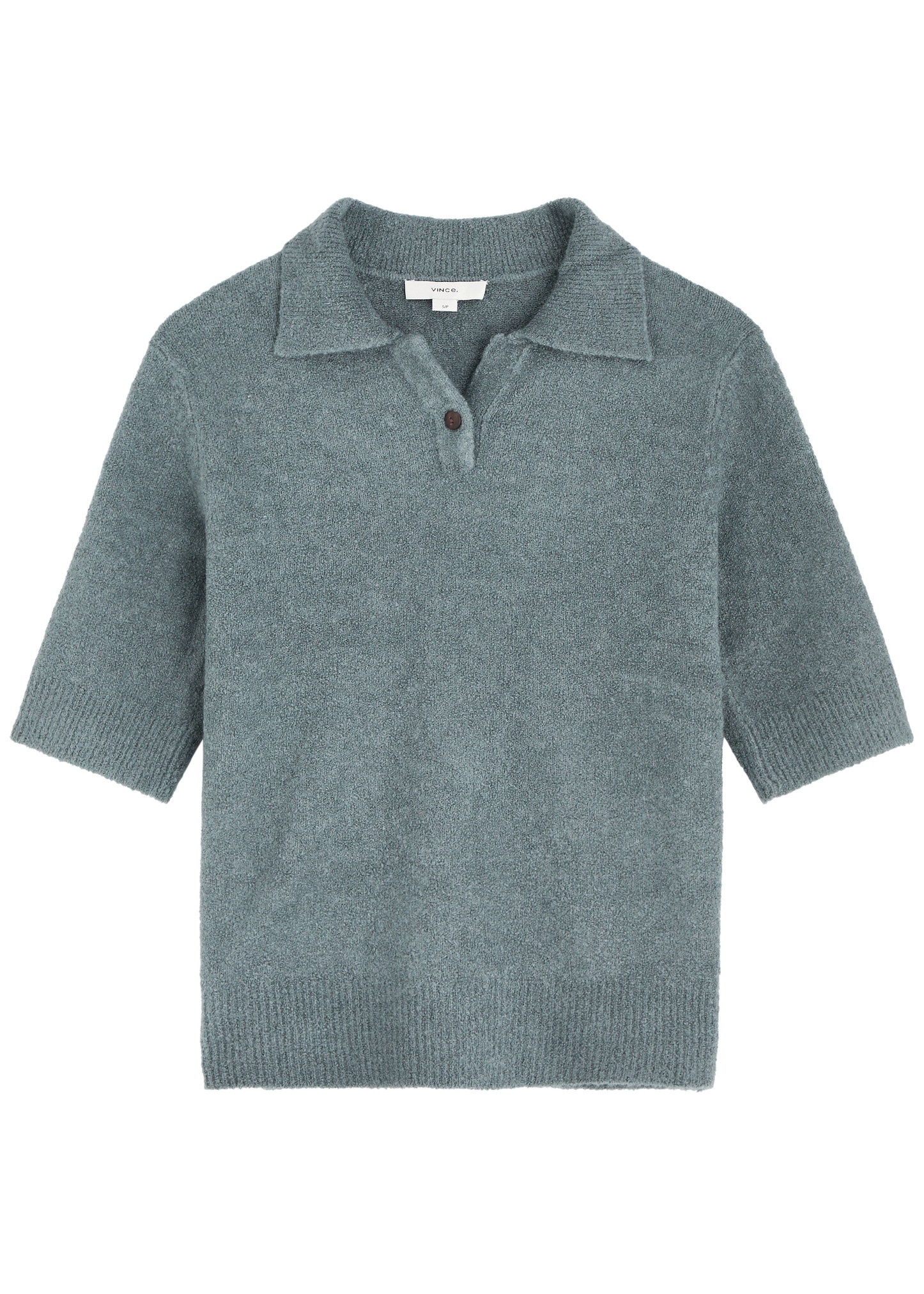 Bouclé silk-blend polo shirt - 1