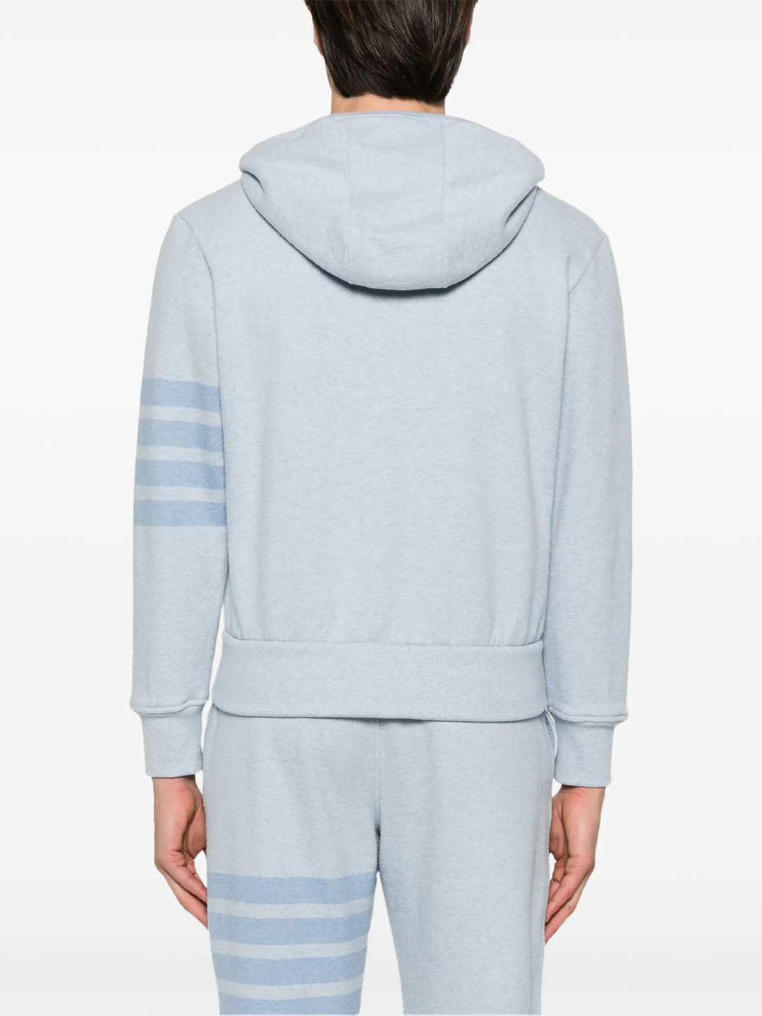 Melange Brushed Loopback 4-Bar Zip Up Hoodie Men - 4