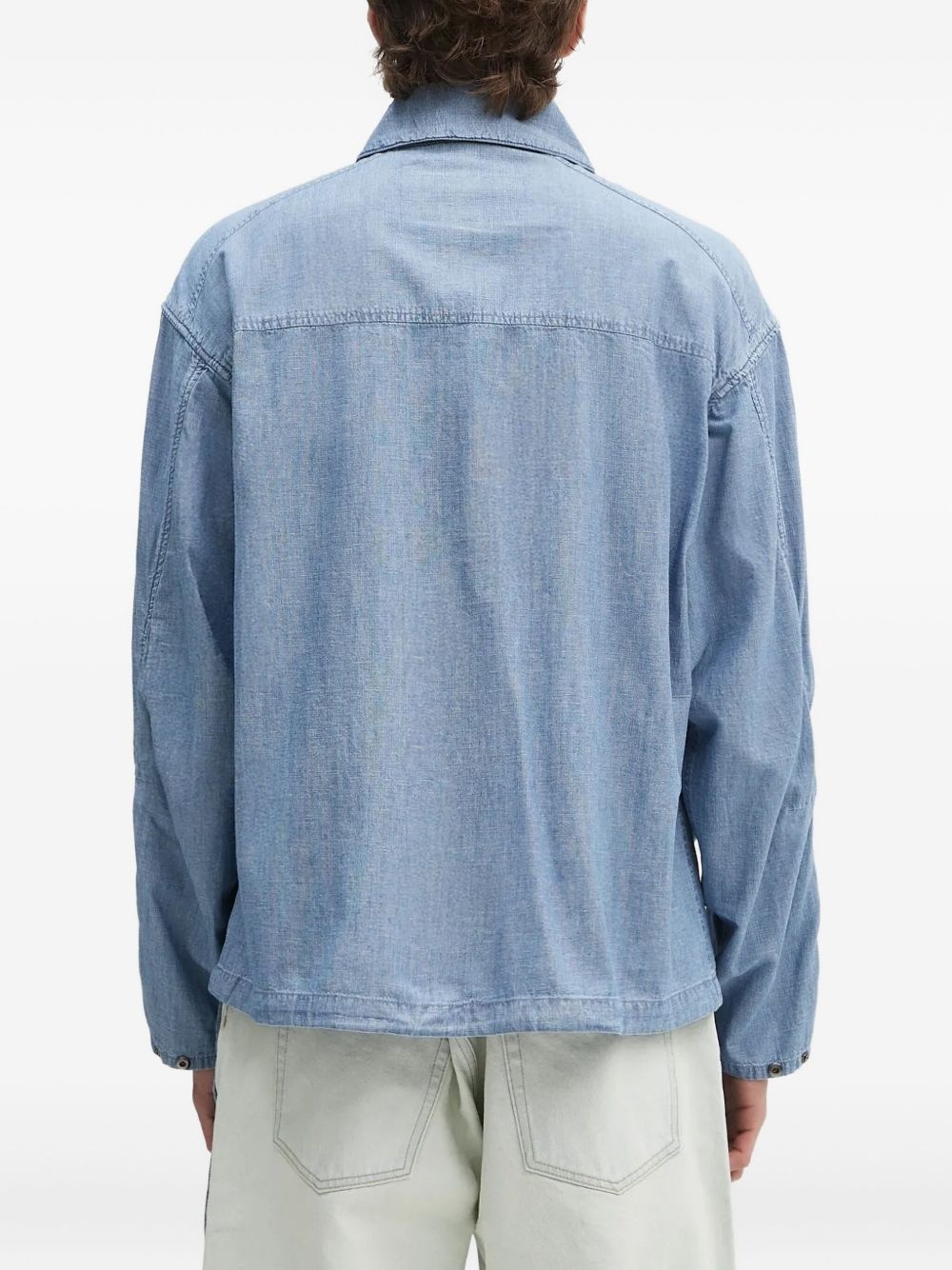 cotton-blend shirt jacket - 4