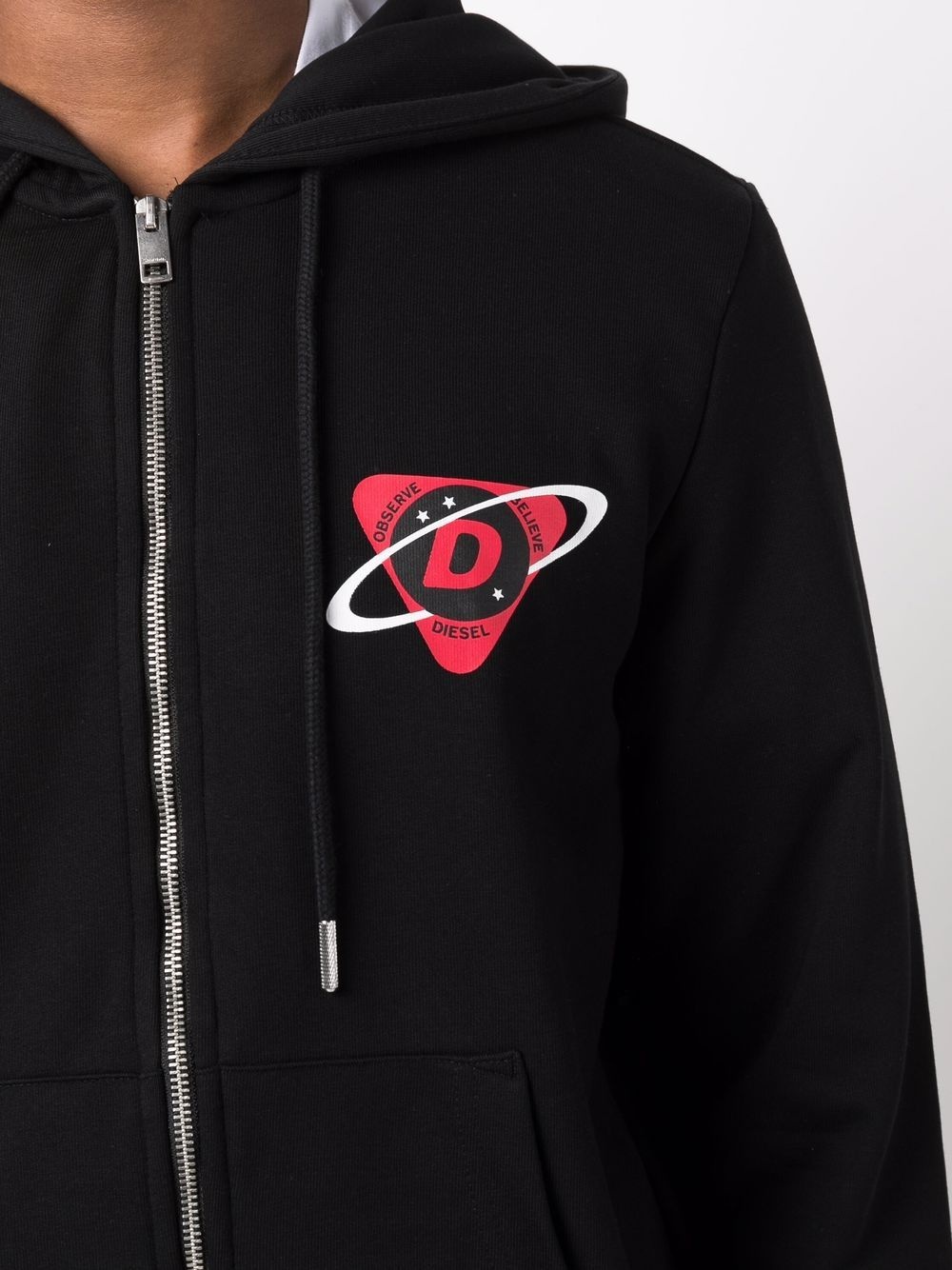 logo-print zip-up hoodie - 5