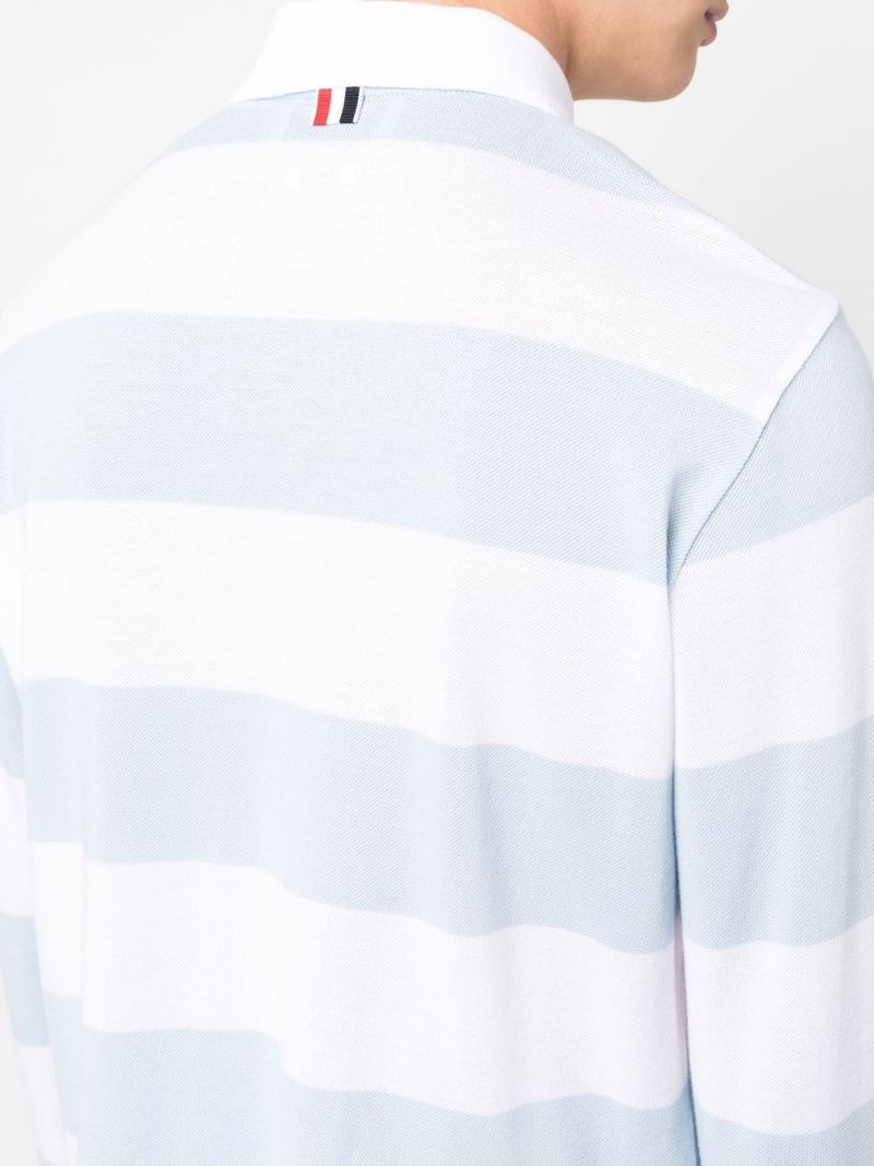 striped polo shirt - 5