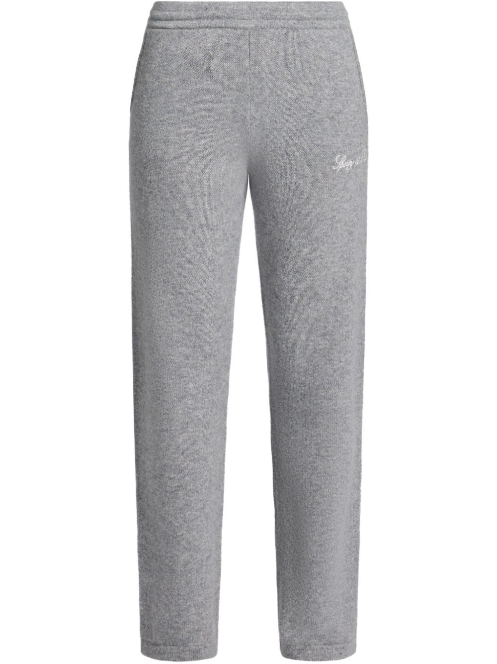logo-embroidered track pants - 1