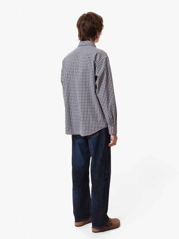 Sigge Gingham Cowboy Shirt Indigo - 5