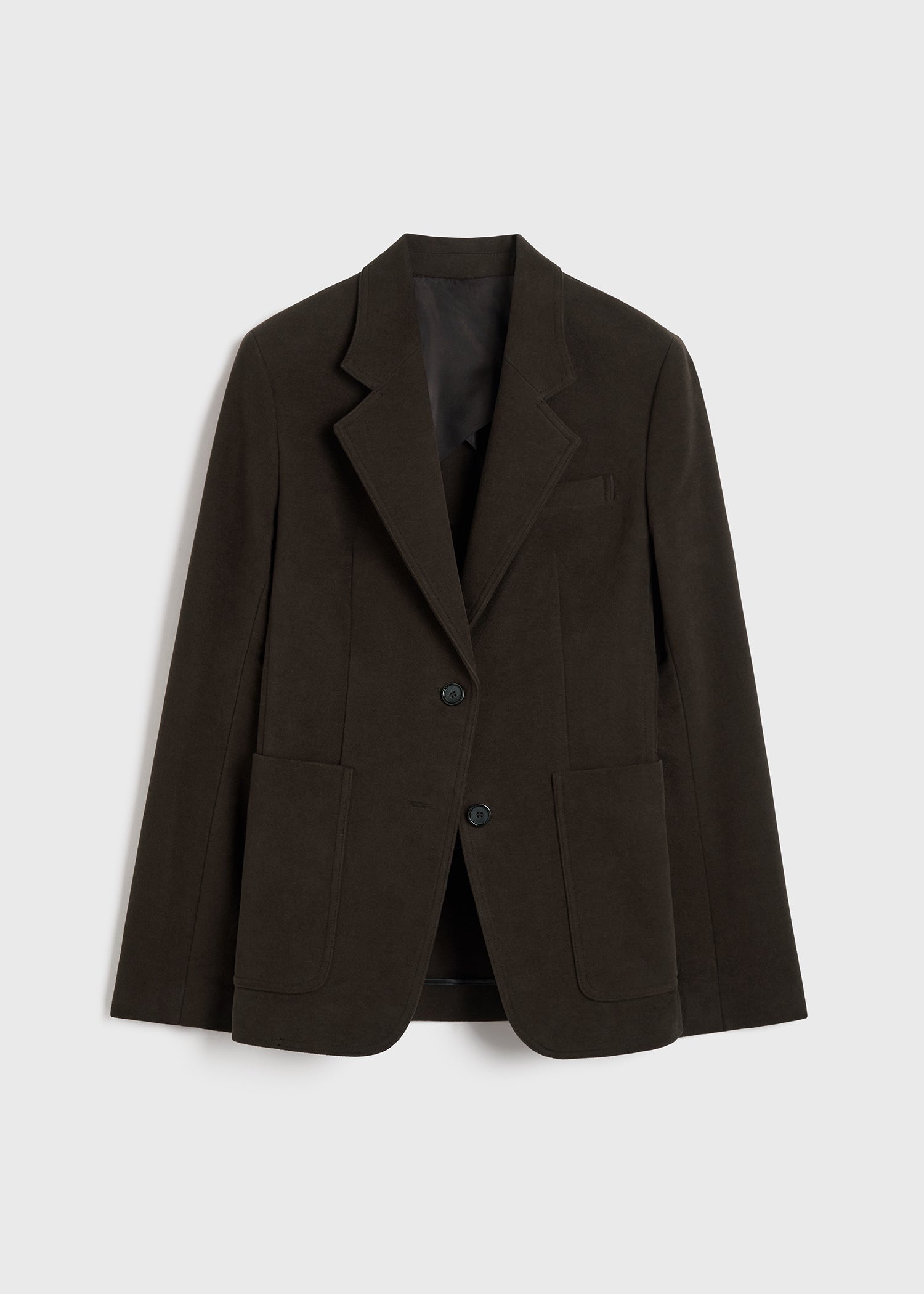 Cinched-waist moleskin blazer espresso - 1