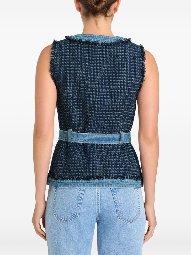 Joans frayed belted vest 5