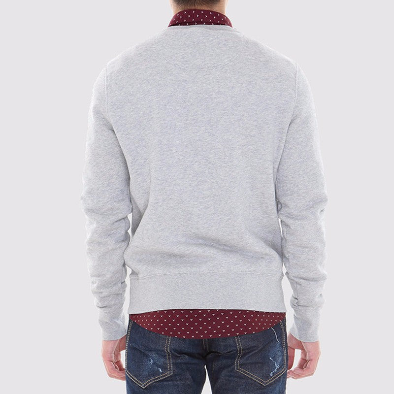 Men's Burberry Embroidered Horse Riding Round Neck Pullover Gray 39297581 - 4