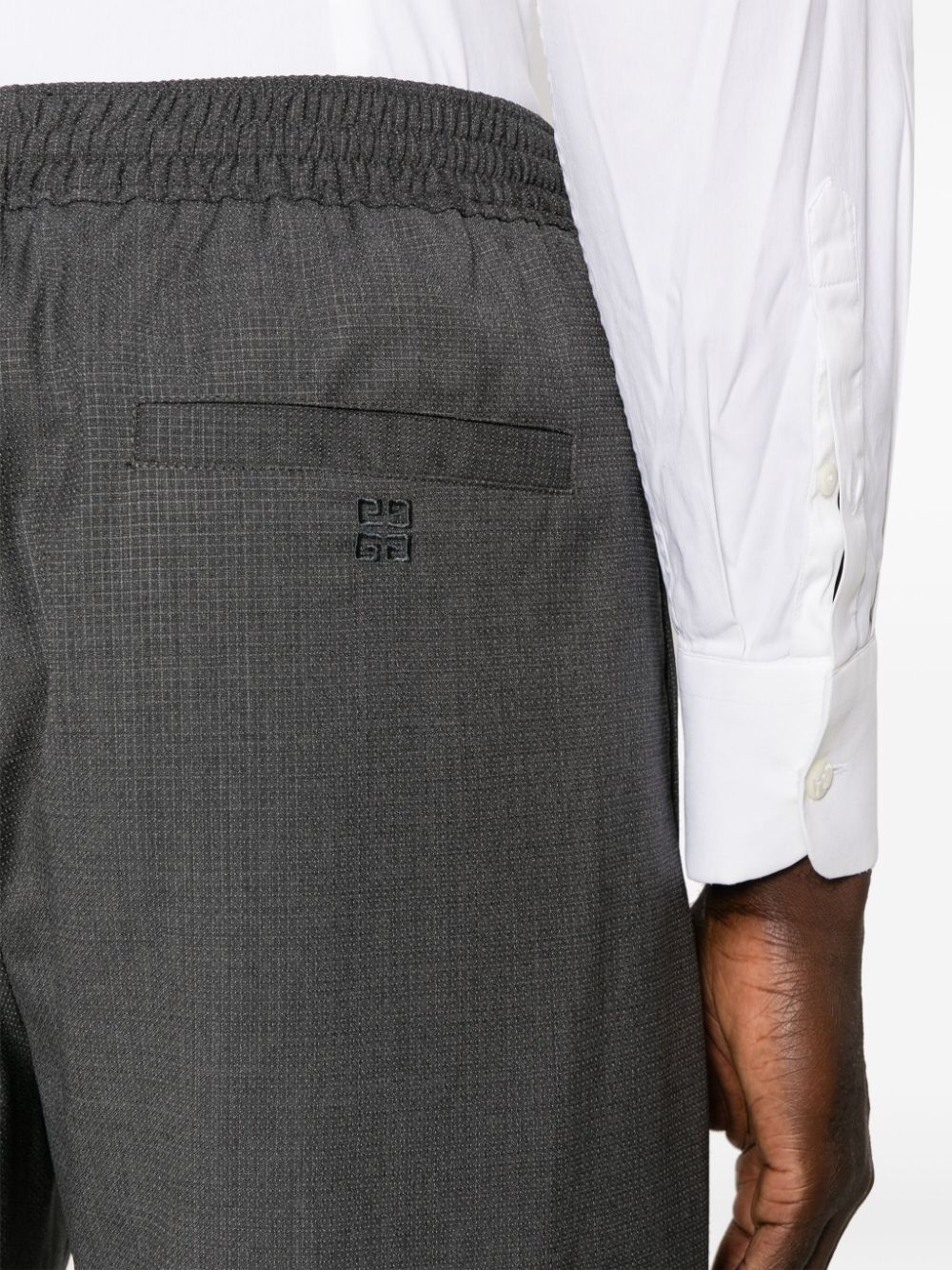 drawstring straight trousers - 5