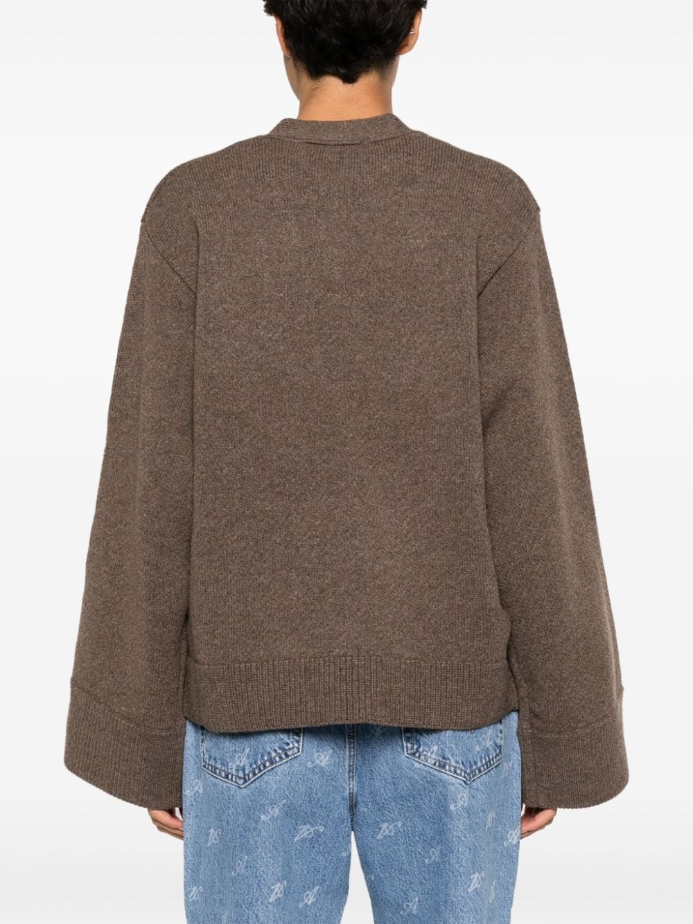 Memory V-neck wool cardigan - 4