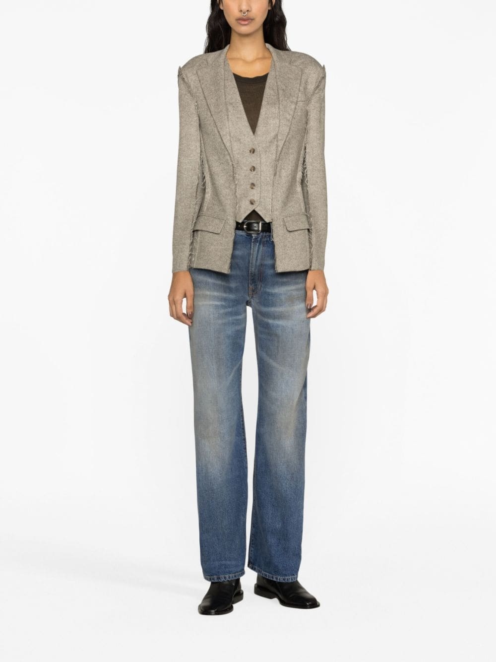 mid-rise straight-leg jeans - 2