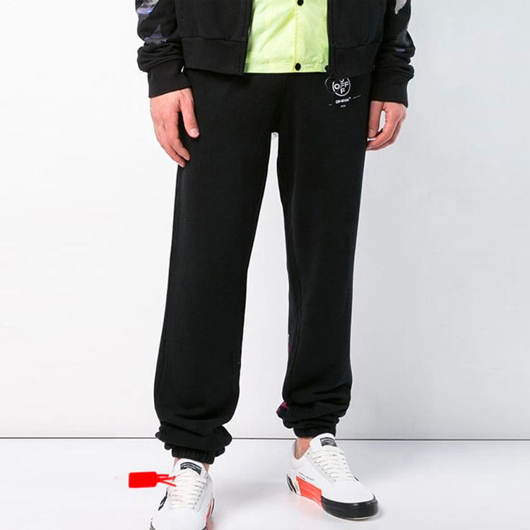Off-White MENS Black Cotton Tracksuit Bottoms Black OMCH014R190030151028 - 2