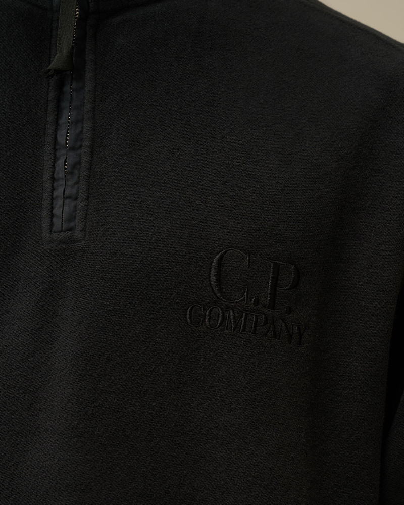 Reverse Brushed & Emerized Diagonal Fleece Half Zipped Sweatshirt 4