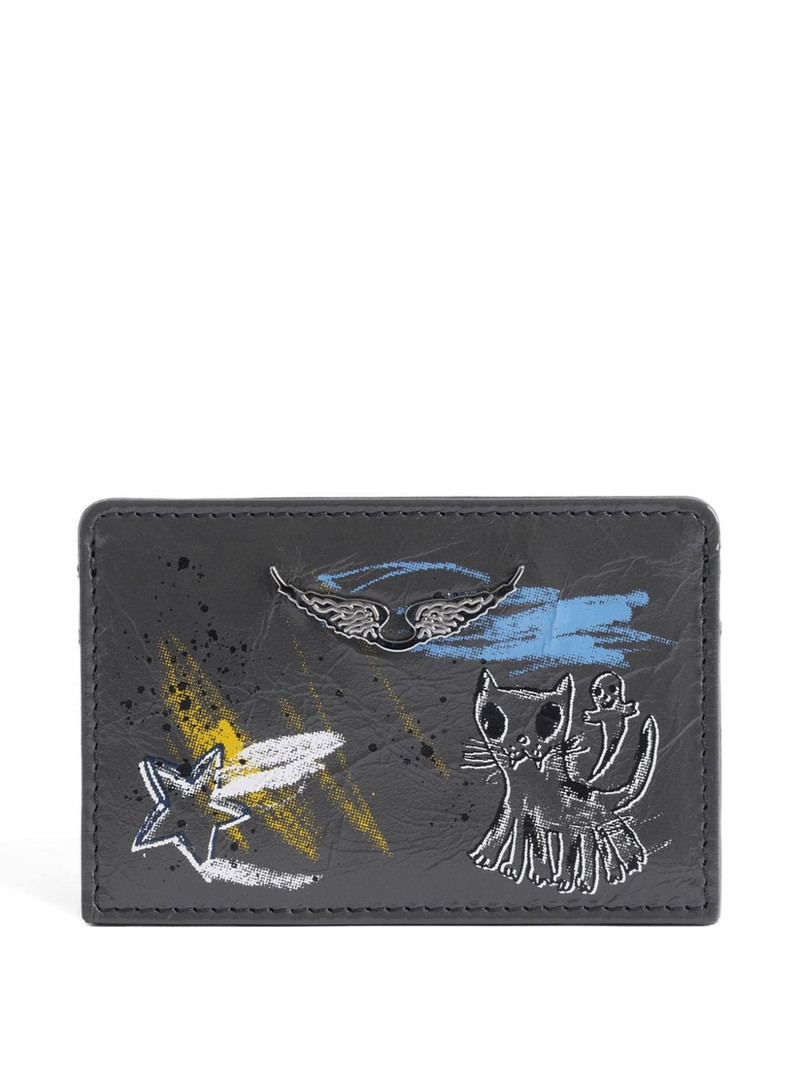 Zadig & Voltaire graphic-print cardholder outlook