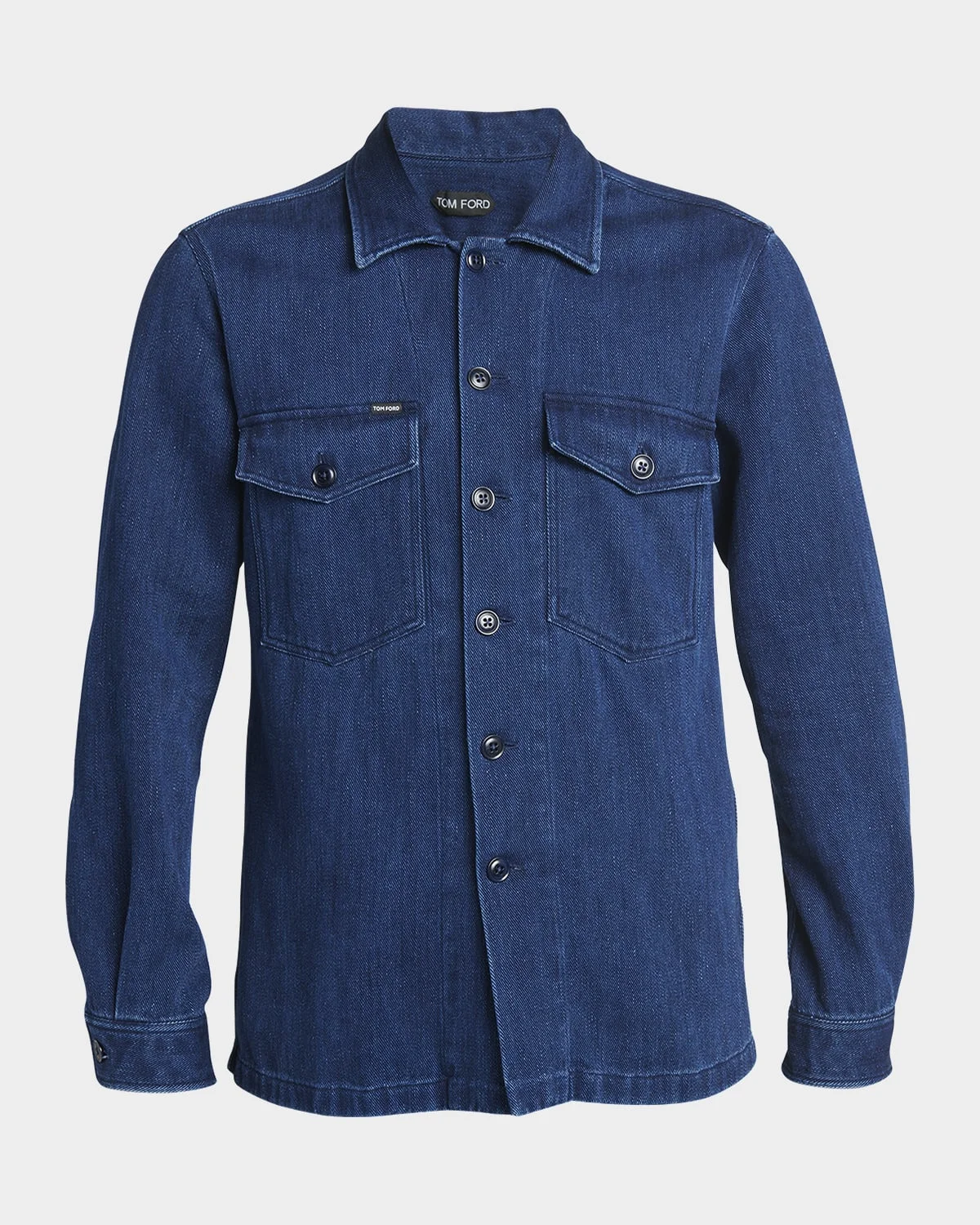 Men's Dark Wash Denim Overshirt - 1