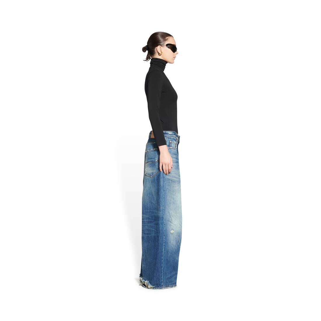 Low Crotch Jeans in Blue - 3