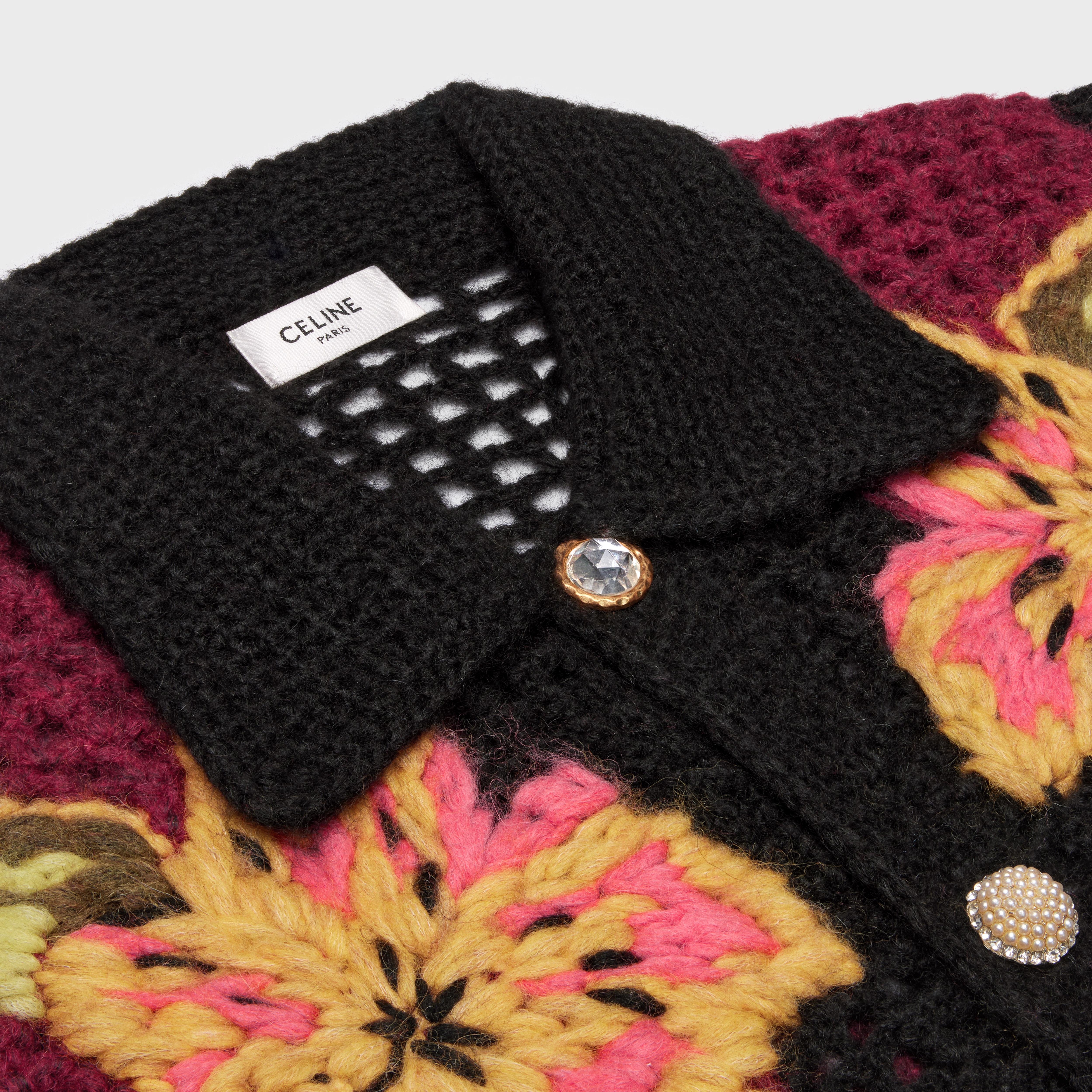 crocheted floral cardigan - 3