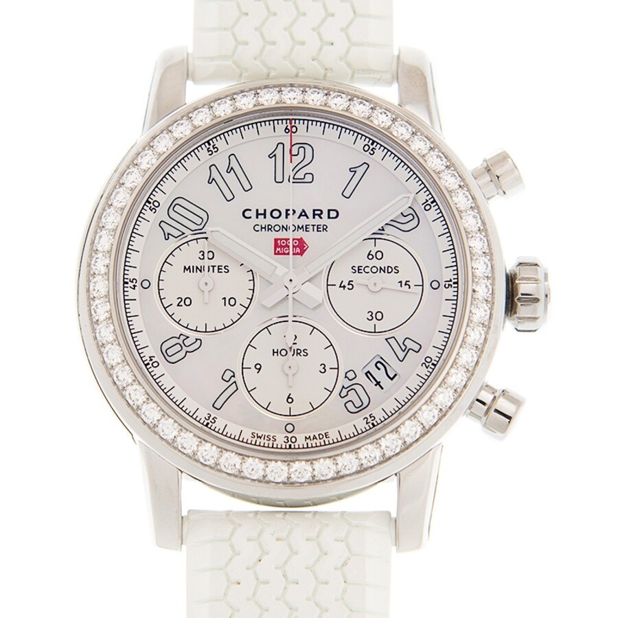 Chopard Mille Miglia Chronograph Automatic Diamond White Dial Men's Watch 178588-3001 - 2