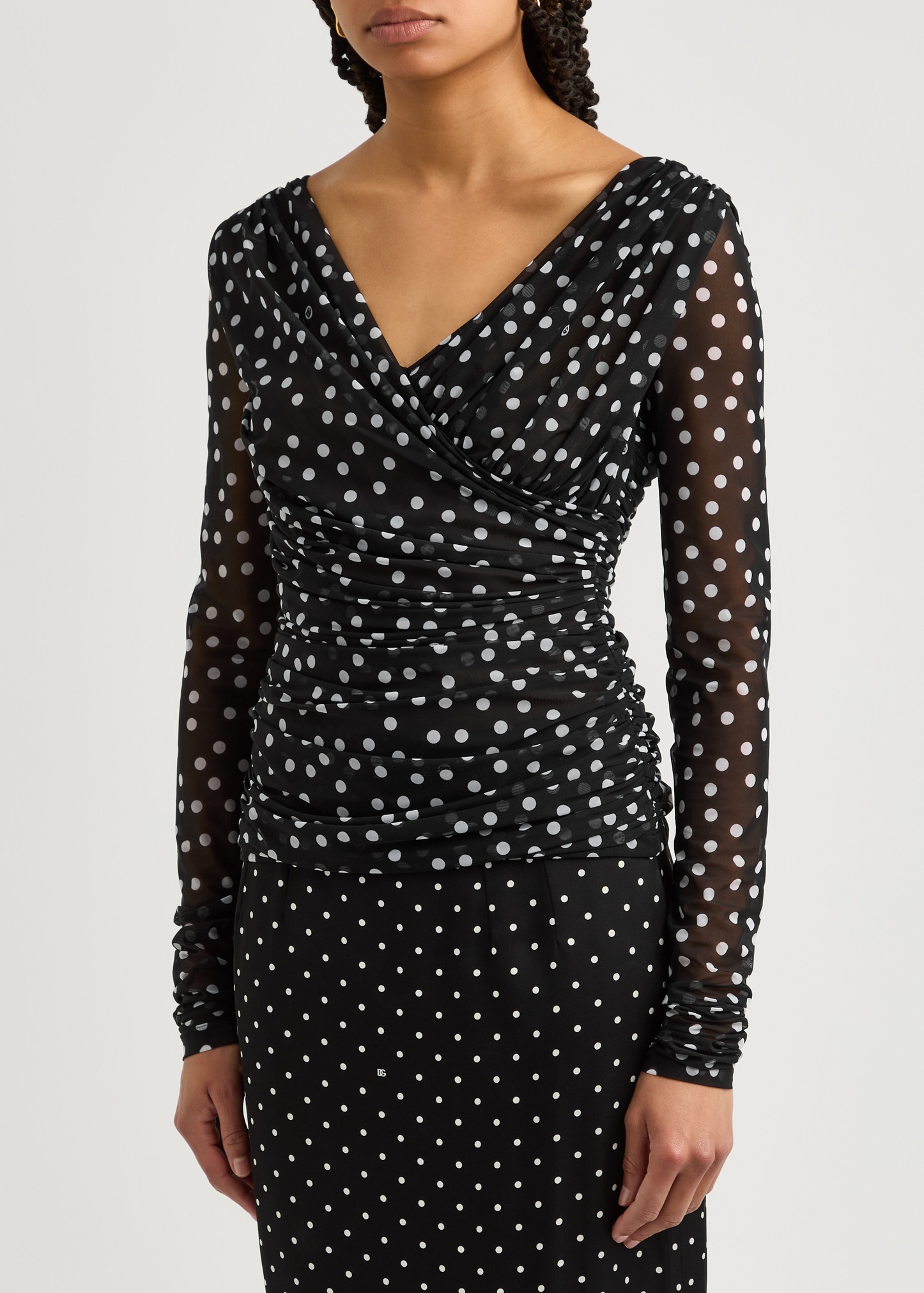 Polka-dot tulle top - 2