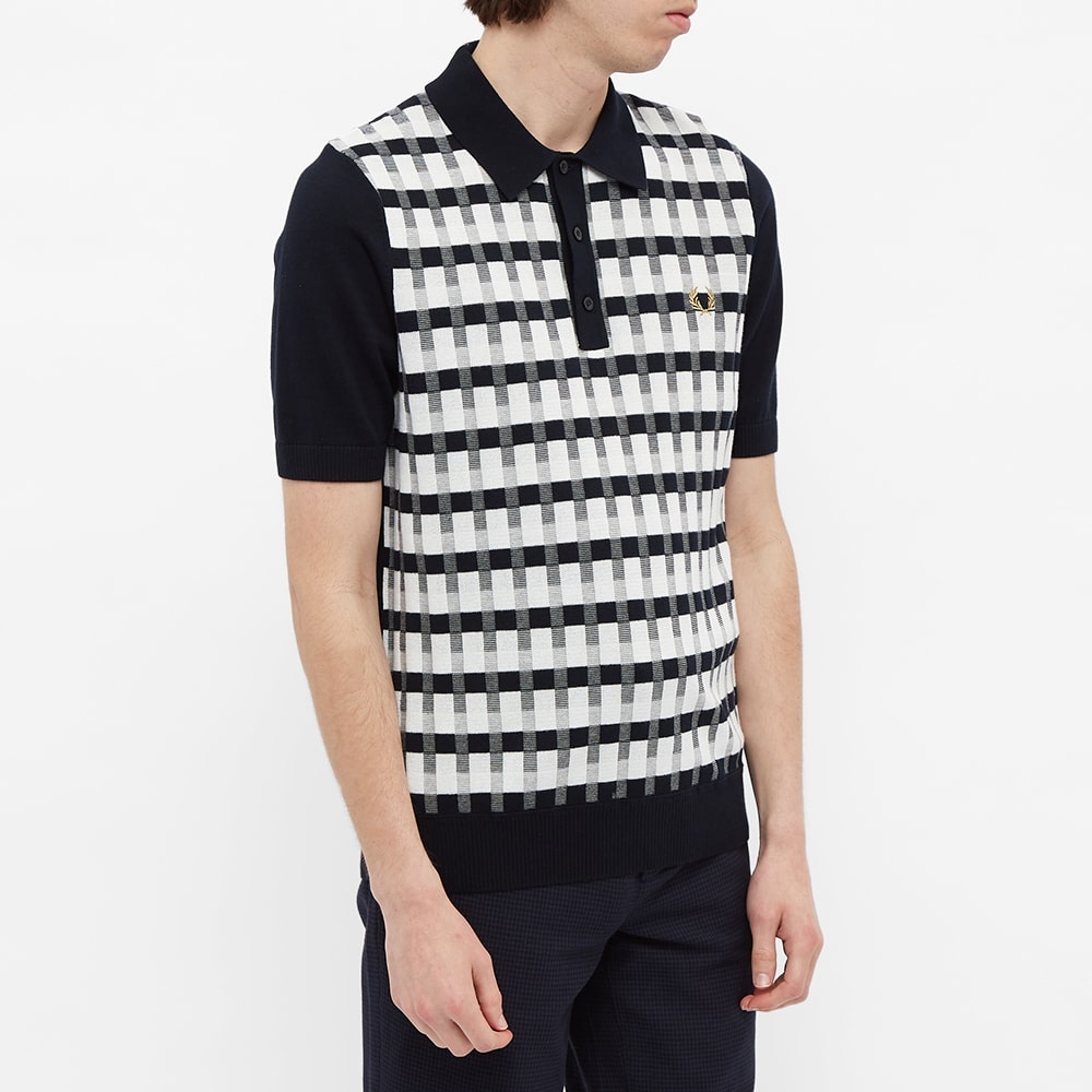 Fred Perry Abstract Check Knitted Shirt - 4