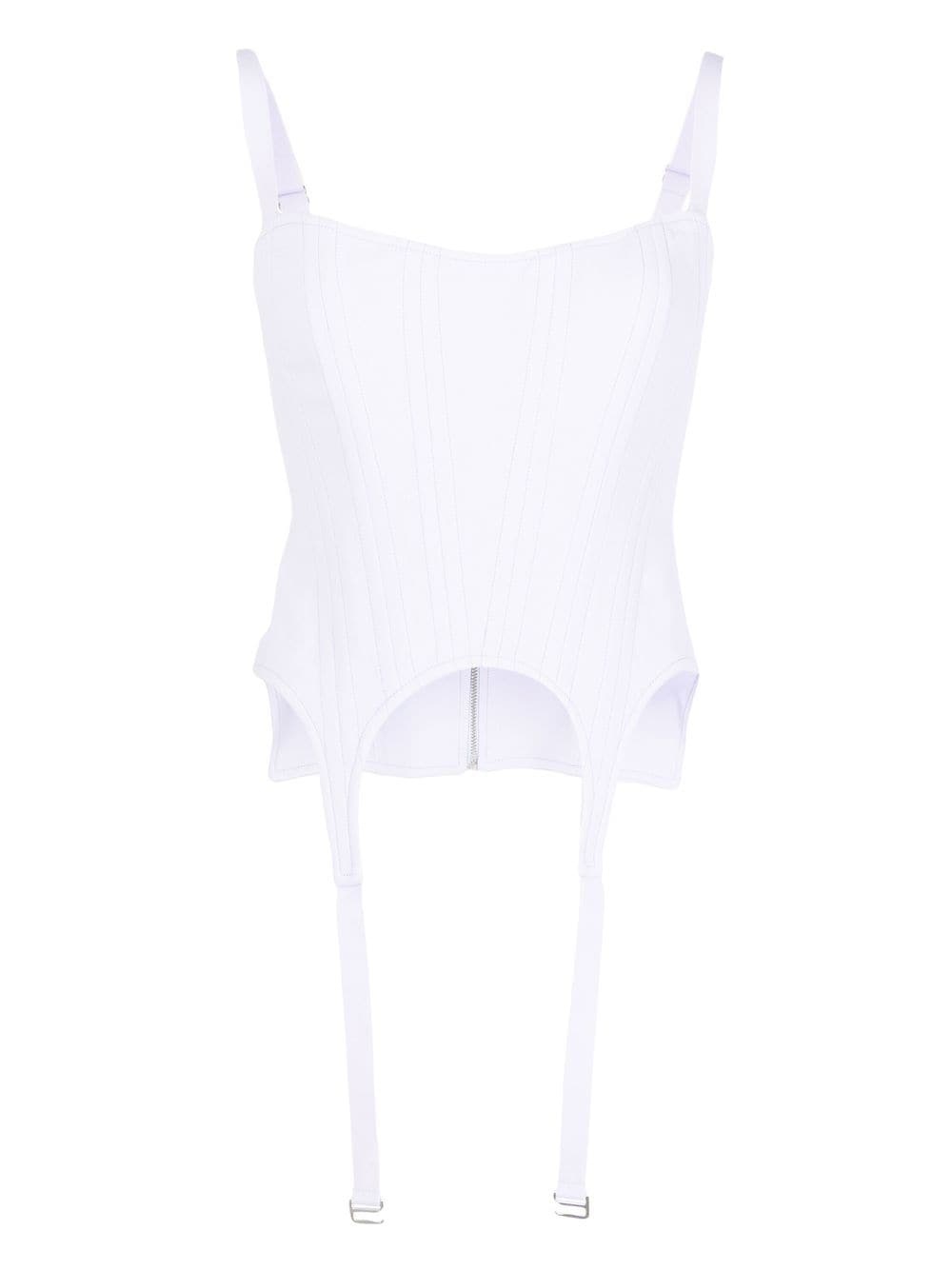 ribbed corset tank top - 1