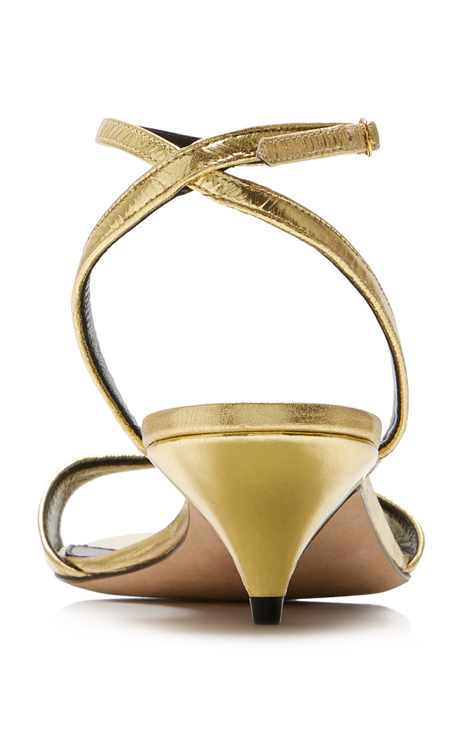 Vika Metallic Leather Sandals gold - 6