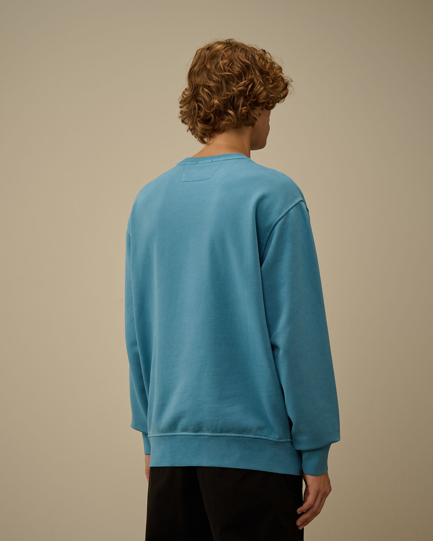 Brushed and Emerized Diagonal Fleece Crewneck Logo Sweatshirt - 4