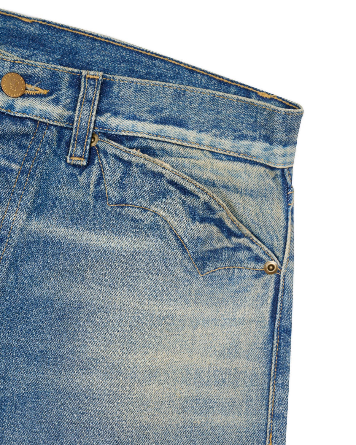 Type 00 15oz Selvedge Denim Pant - Washed Indigo - 3