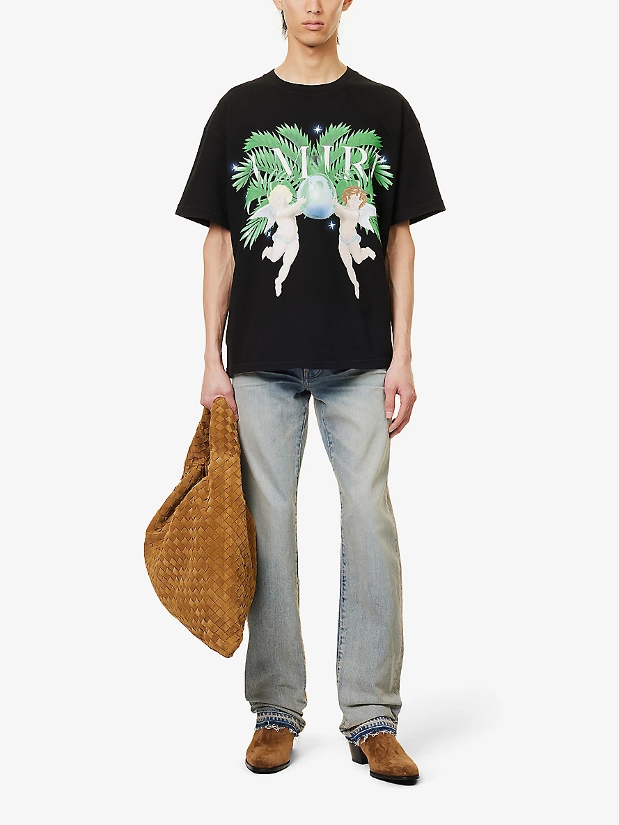 【AMIRI】メンズ AIRBRUSH CHERUB TEE Tシャツ AMJYTE1028-001 Buy Amiri Airbrush Cherub Tee 'Black' - AMJYTE1028 BLAC | GOAT