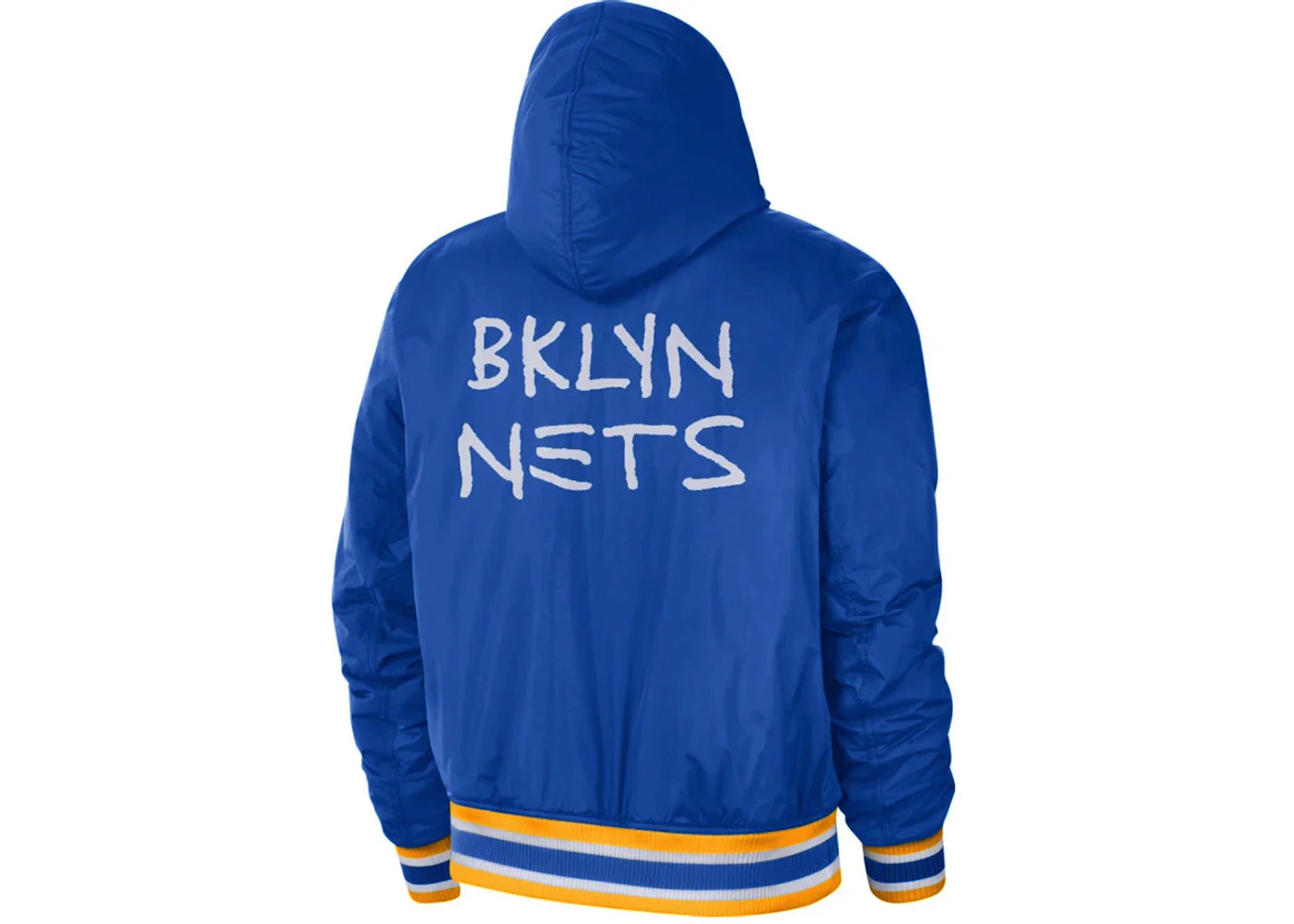 Nike NBA Brooklyn Nets Courtside City Edition Loose Fit Jacket Blue/White/Yellow - 2
