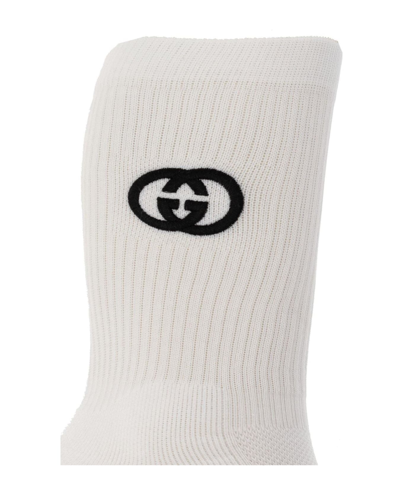 Interlocking G Stretched Ankle Socks - 2